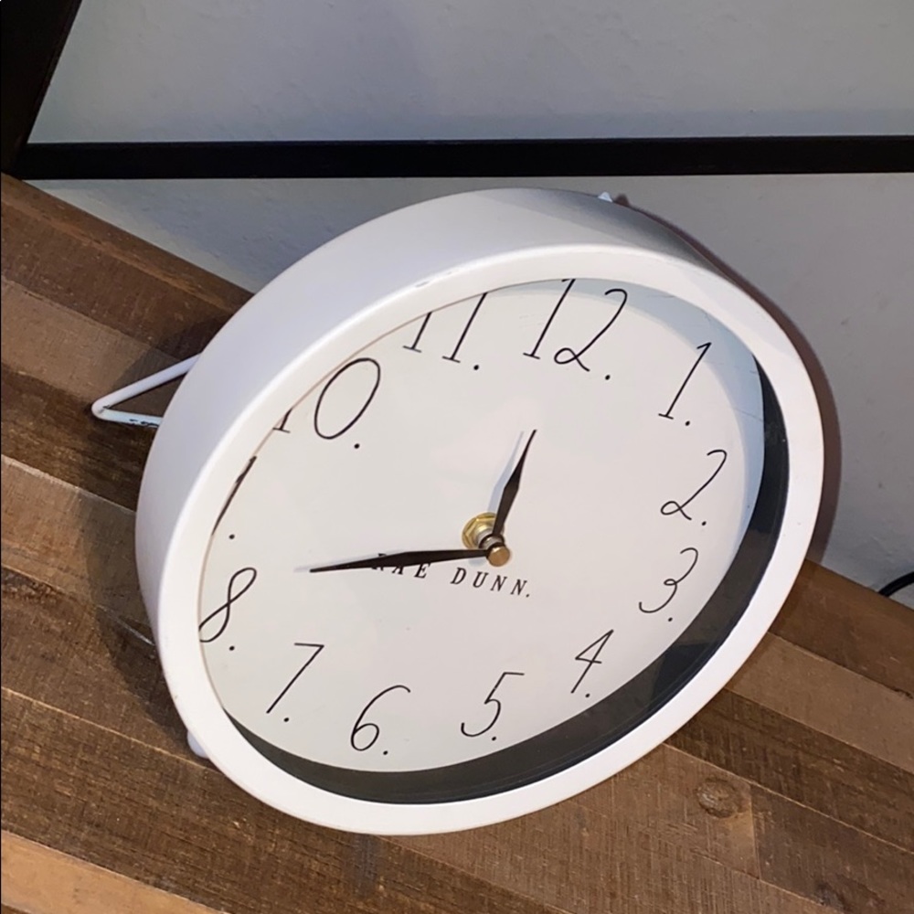 RAE DUNN WHITE CLOCK